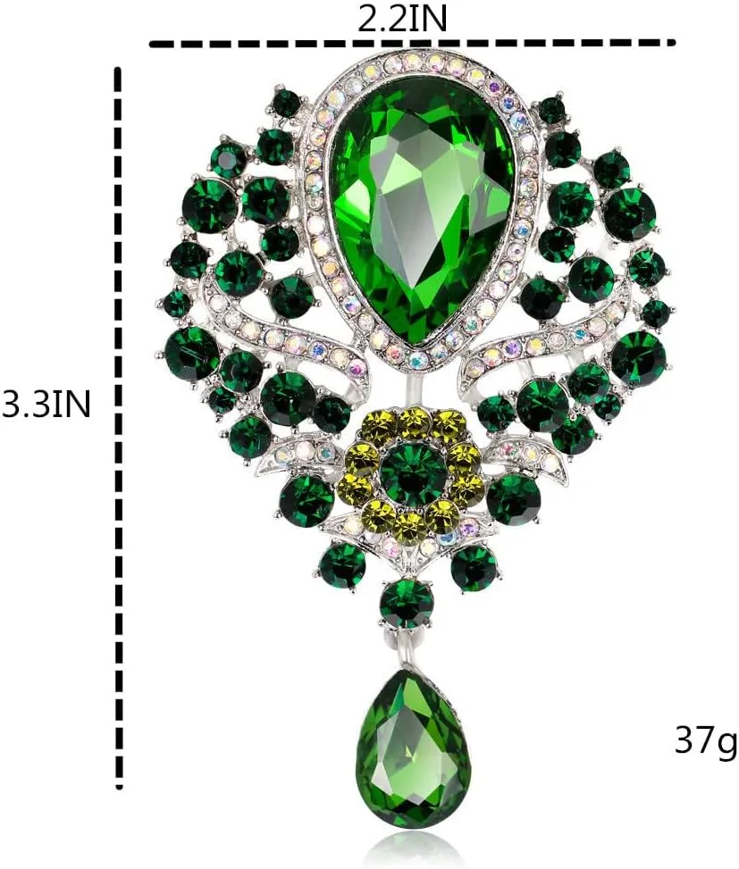 Crystal Rhinestone Brooch pin decorative safety pins for clothing