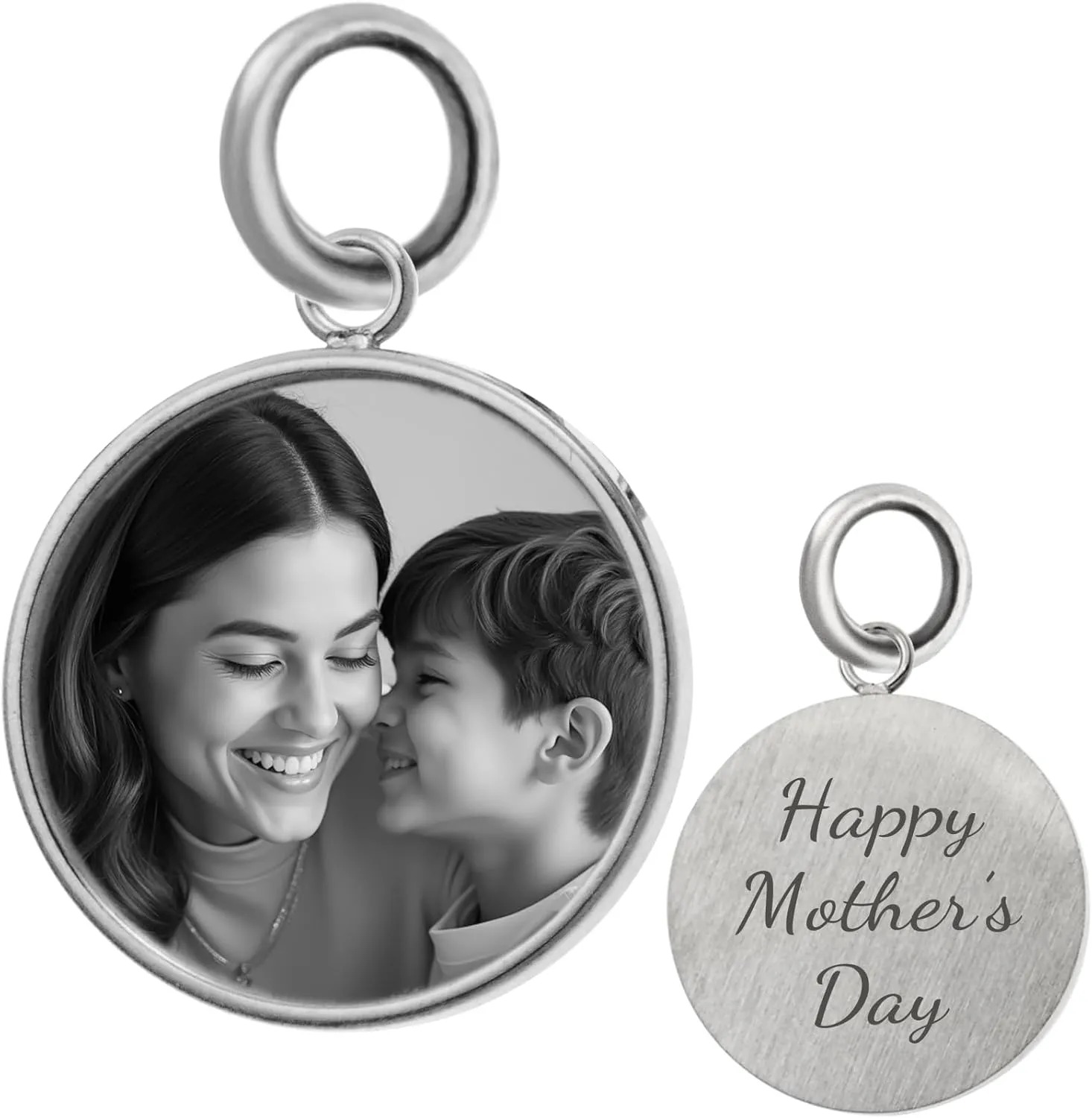 Custom Charm Personalized Laser Engraved Photo Pendant Dangle Bead For European Charm Bracelets