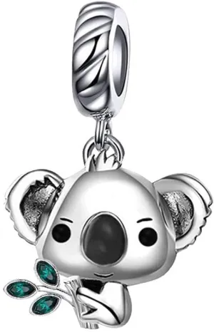 Cute Animal Koala Bear Pet Dog Turtle Dangle Bead Charms fit ' Charm Bracelets