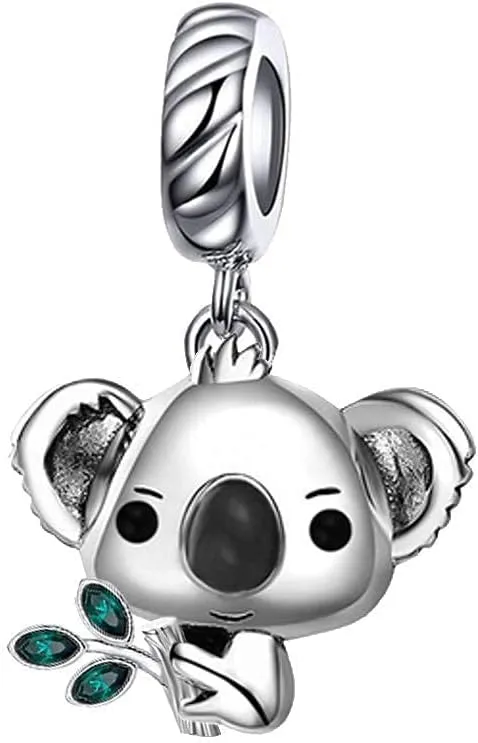 Cute Animal Koala Bear Pet Dog Turtle Dangle Bead Charms fit ' Charm Bracelets