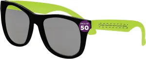 DISCOUNT PROMOS Bulk Sunglasses Pack, Plastic Party Favor Vintage Wayfarer Style for the Beach for Adults