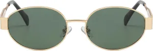 Dollger Oval Sunglasses for Women Vintage Metal Frame Glasses Anti Reflective Retro Eyeglasses Unisex