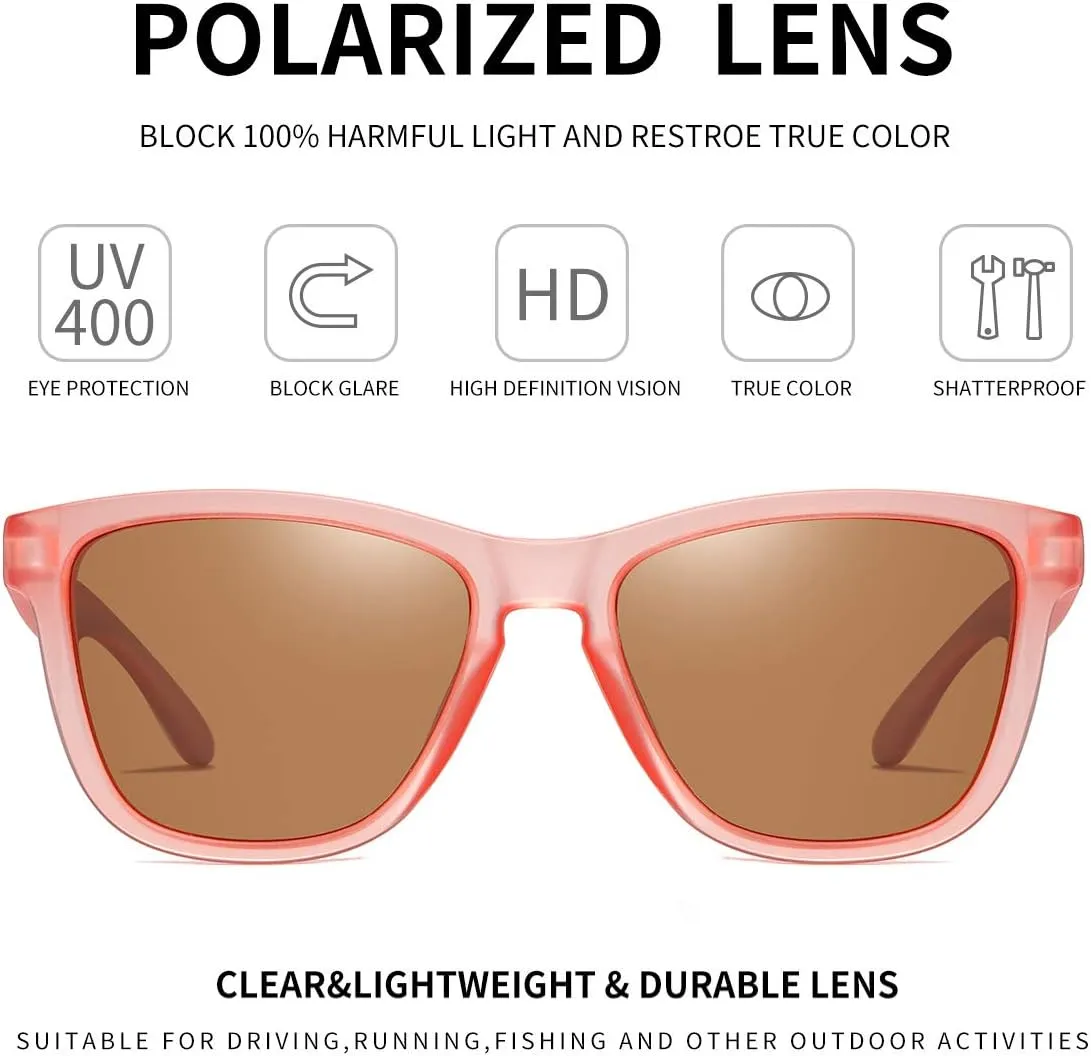 Dollger Polarized Sunglasses for Men Women Retro Classic UV400 Protection Sunglasses