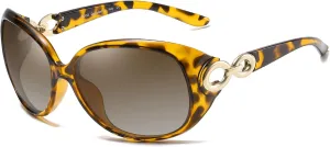 DUCO Oversized Polarized Sunglasses for Women Retro Trendy Frame Vintage Ladies Shades UV Protection 1220
