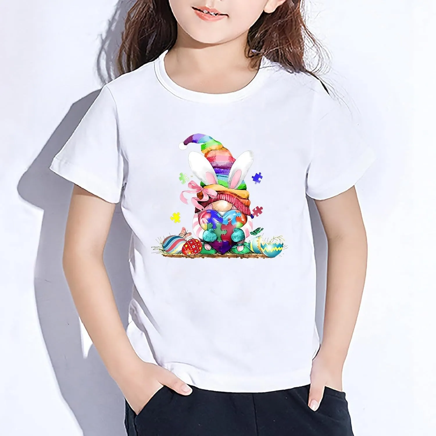 Easter Basket Boys 100 Days of School Shirts for Girls Kids Print Round Neck Short Sleeve TshirtsBoys Easter Shirt