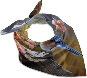 Eastern Bluebird 18" Square Head Scarf Lightweight Silk Scarf for Women Soft Satin Head Scarves Large Neckerchief Fashion Bandanas Silk Headband Neck Satin Scarfs for Bag Hair Scarves Gift