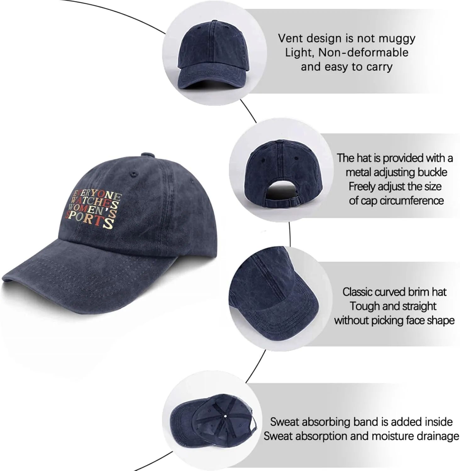 Everyone Watches Women's Sports Hat Women Funny Dad Hat for Womens Ball Cap Plain for Bakers