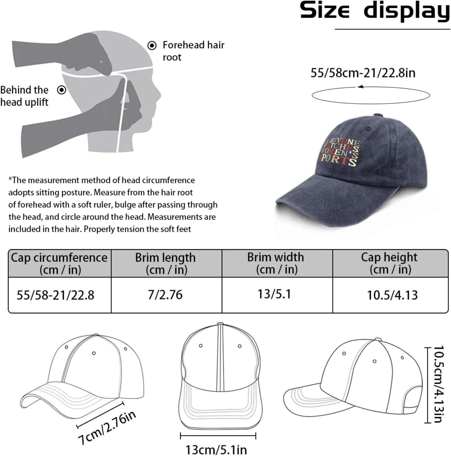 Everyone Watches Women's Sports Hat Women Funny Dad Hat for Womens Ball Cap Plain for Bakers