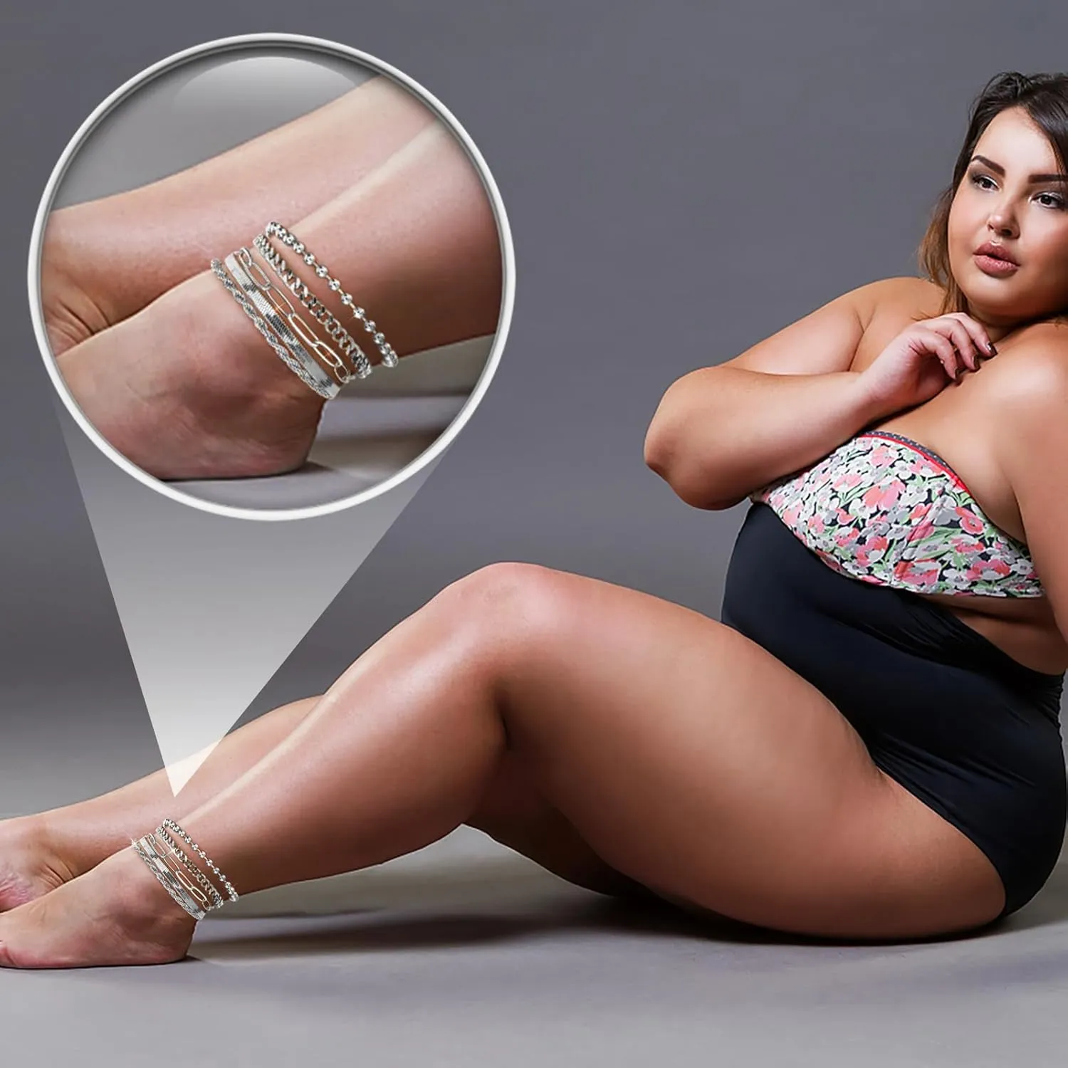 Extra Large Anklets for Women Large Ankle, 14K Real Gold Dainty Anklets for Women Waterproof, 10" 2" Adjustable Large Ankle Bracelets for Women Plus Size, Ankle Bracelets for Women Trendy