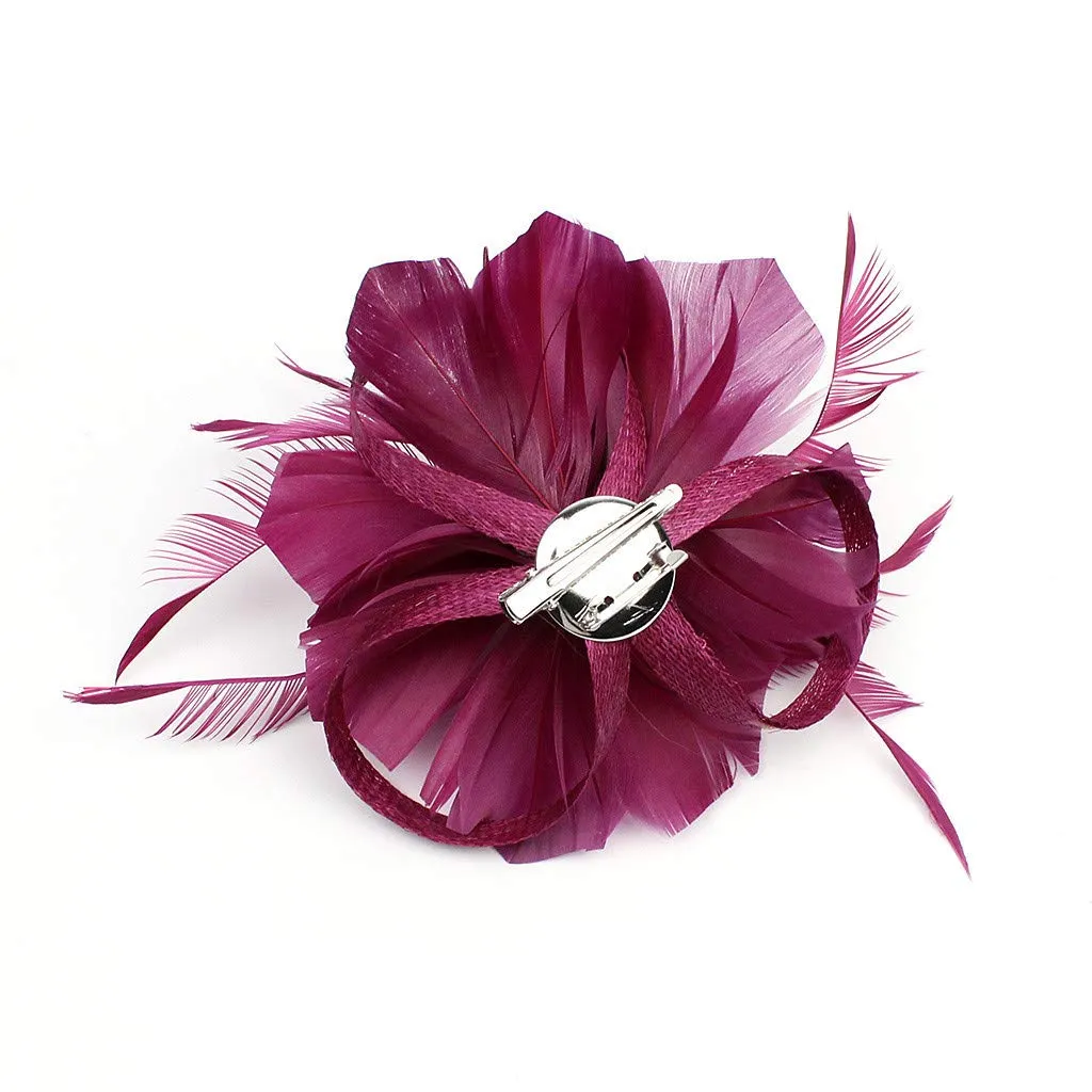 Fascinators Hat for Women Pearl Peacock Feather Hair Band Tea Party Net Veil Hat Clip Tea Party Headwear