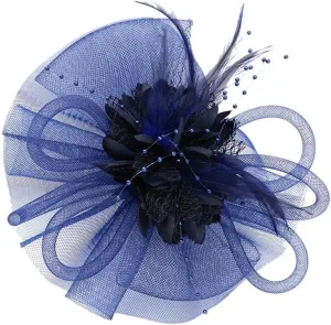Fascinators Hat Sinamay Flower Pearl Peacock Feather Hair Band Tea Party Net Veil Hat Headband Hat
