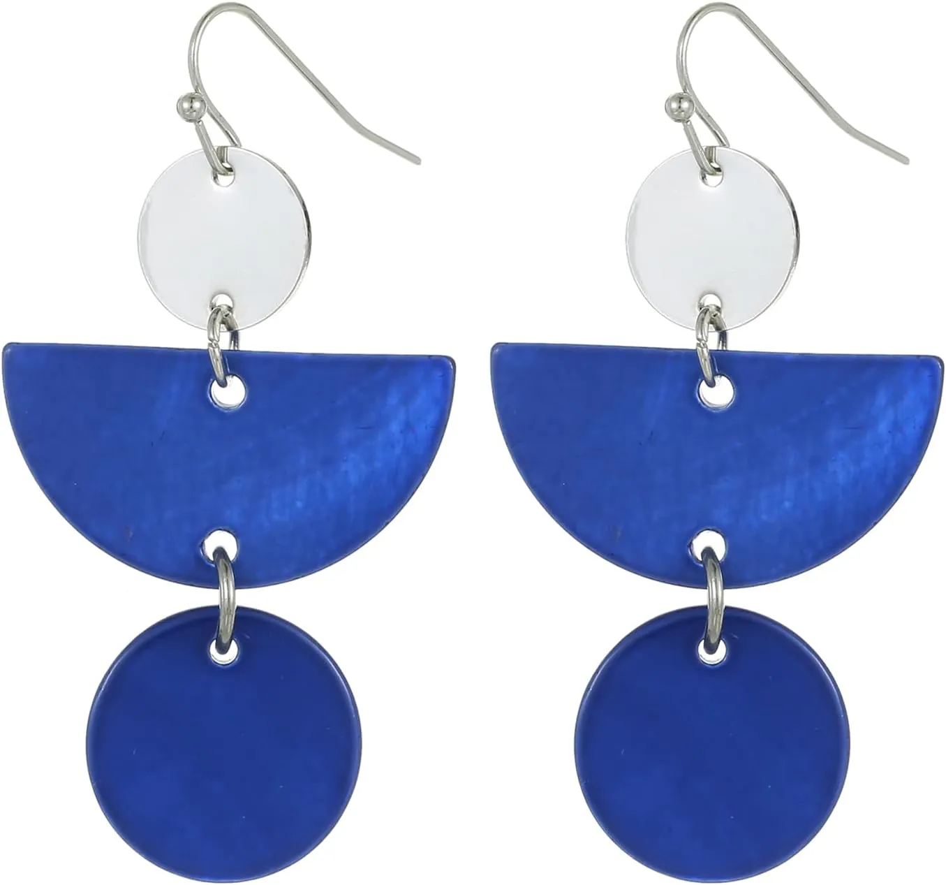 Fashion Geometric Elegant Drop Earrings for women Long Boho Multicolor Light Weight Double Oval Shell Beaded Earrings Dangling