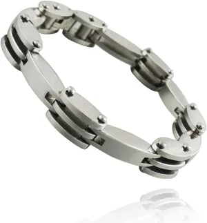 FashionJunkie4Life Sterling Silver and Stainless Steel Chain Link Charm Bracelets