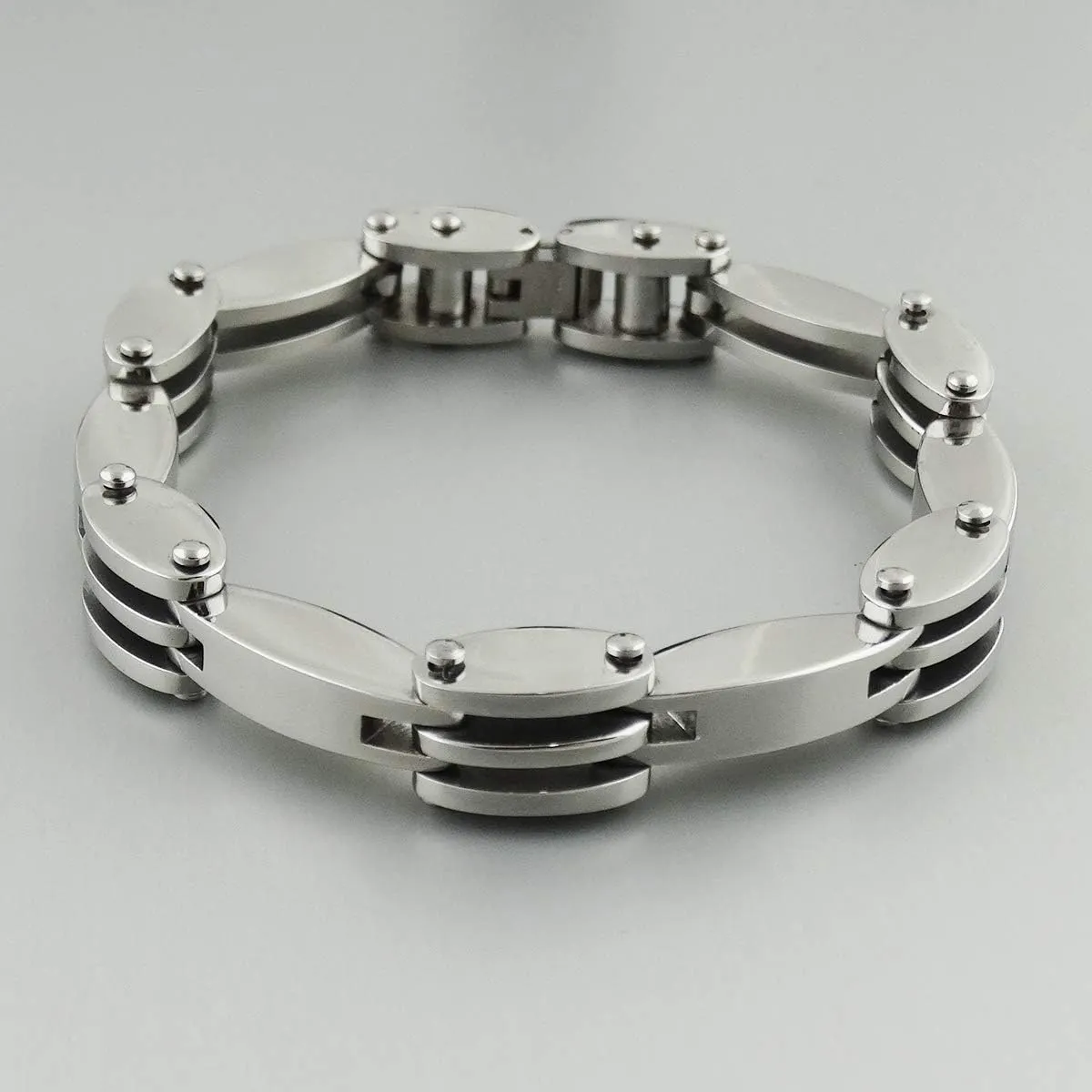 FashionJunkie4Life Sterling Silver and Stainless Steel Chain Link Charm Bracelets