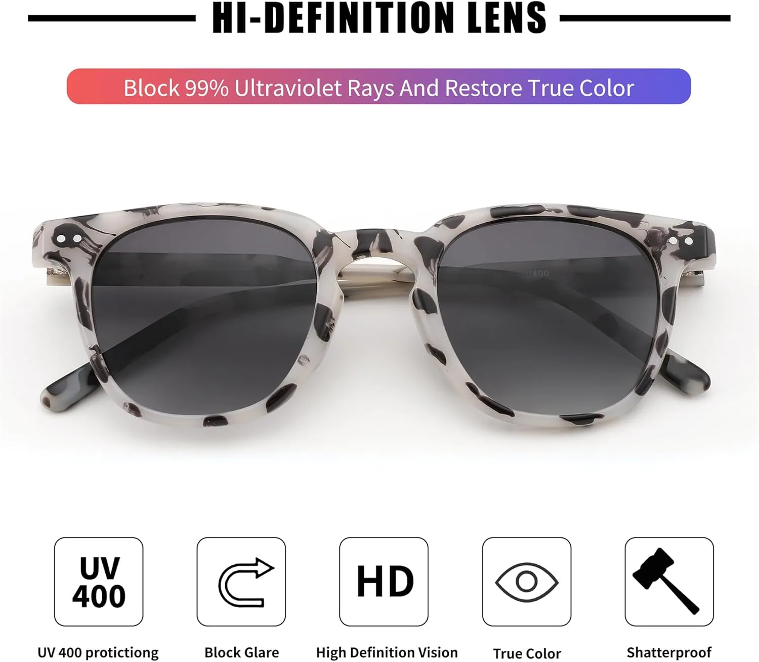 FEISEDY Classic Polarized Sunglasses Retro Round Sunglasses for Women Men Trendy Shades B0002
