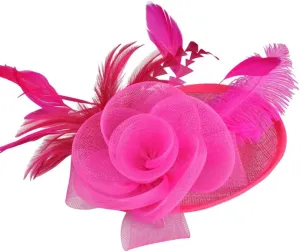 Flower Fascinator Church Hat Cocktail Headwear Hair Clip Bridal Wedding Tea Party Hat Vintage Hats for Women