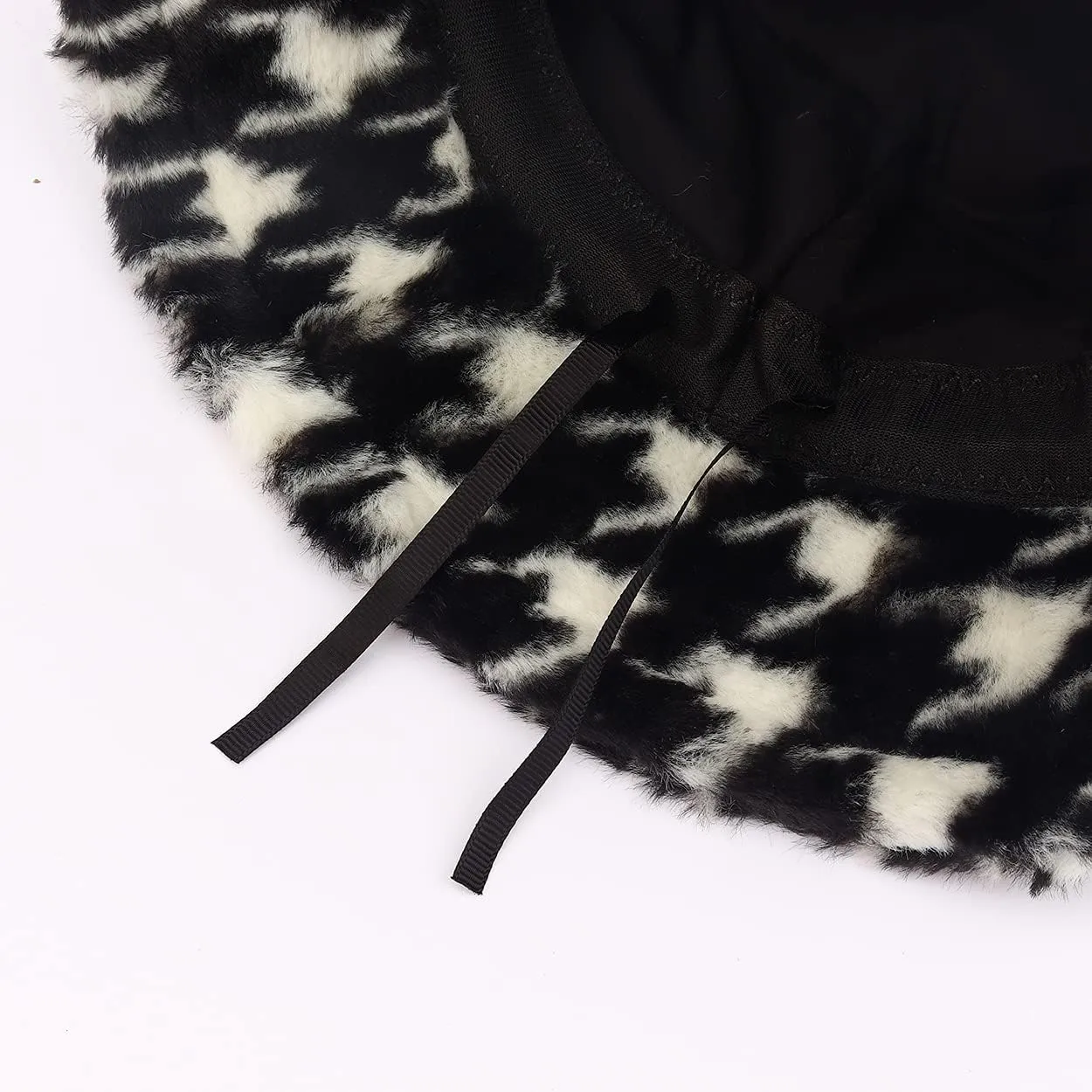 Fuzzy Fur Bucket Hat for Women - Warm Plush Sherpa Winter Hat