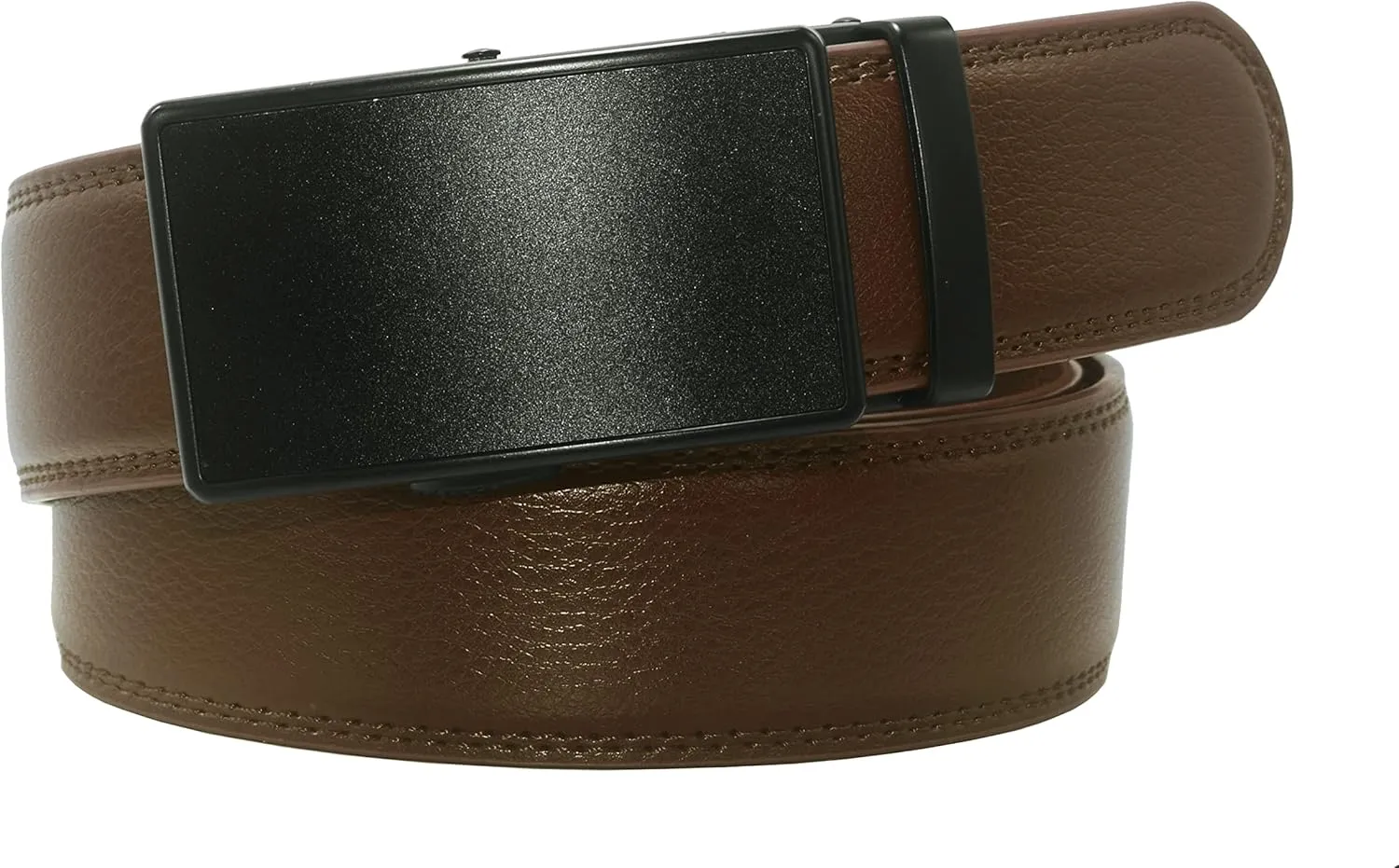 Genuine Cow Leather Belts With Automatic Ratchet Buckle,Classic and Retro Fashion Designs 110-130CM