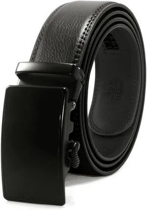 Genuine Cow Leather Belts With Automatic Ratchet Buckle,Classic and Retro Fashion Designs 110-130CM