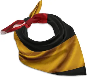 Germany Flag 25" Square Head Scarf Lightweight Silk Scarf for Women Soft Satin Head Scarves Large Neckerchief Fashion Bandanas Silk Headband Neck Satin Scarfs for Bag Hair Scarves Gift