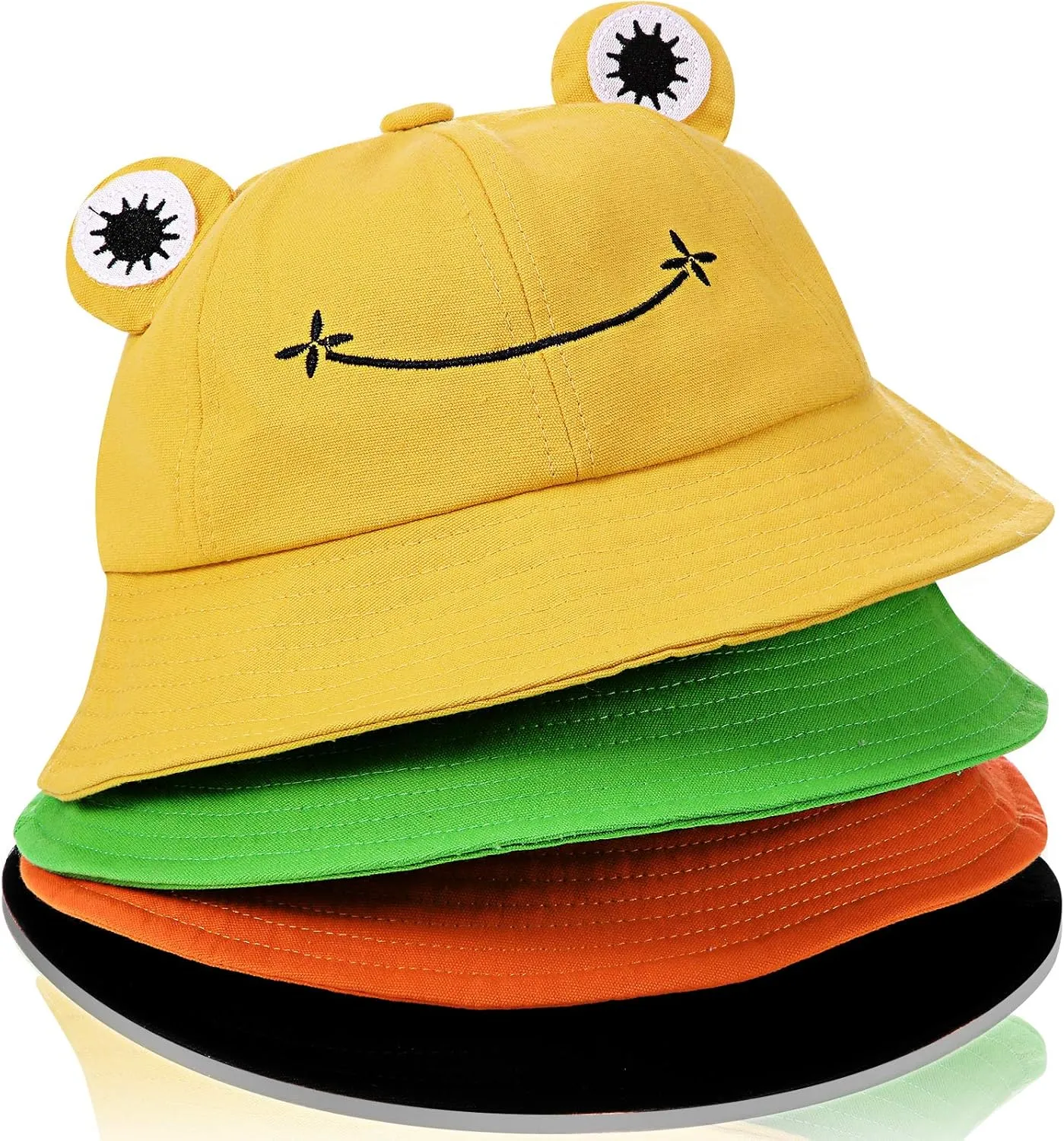 Geyoga Frog Bucket Hat Wide Brim Cute Fisherman Cotton Frog Hat for Sun Protection Outdoor Sports