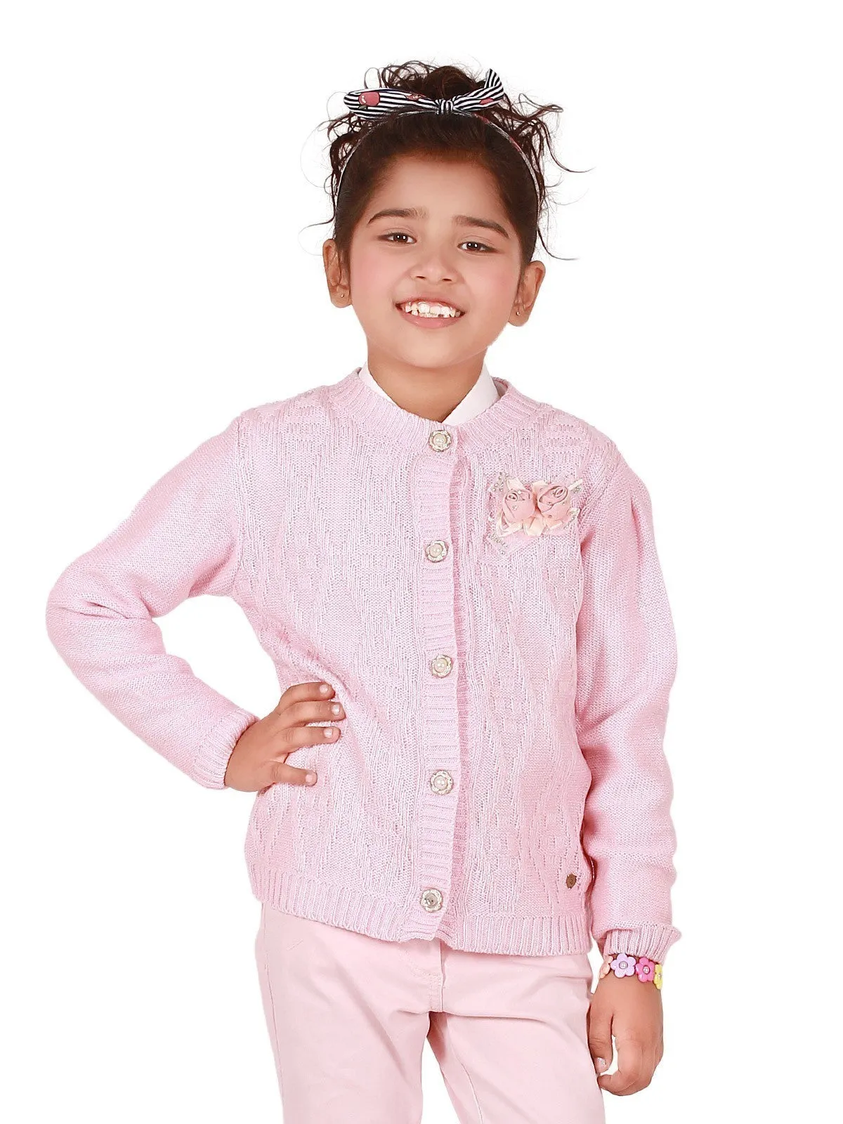 Girl's Soft Pink Frock - EGTF19W-068