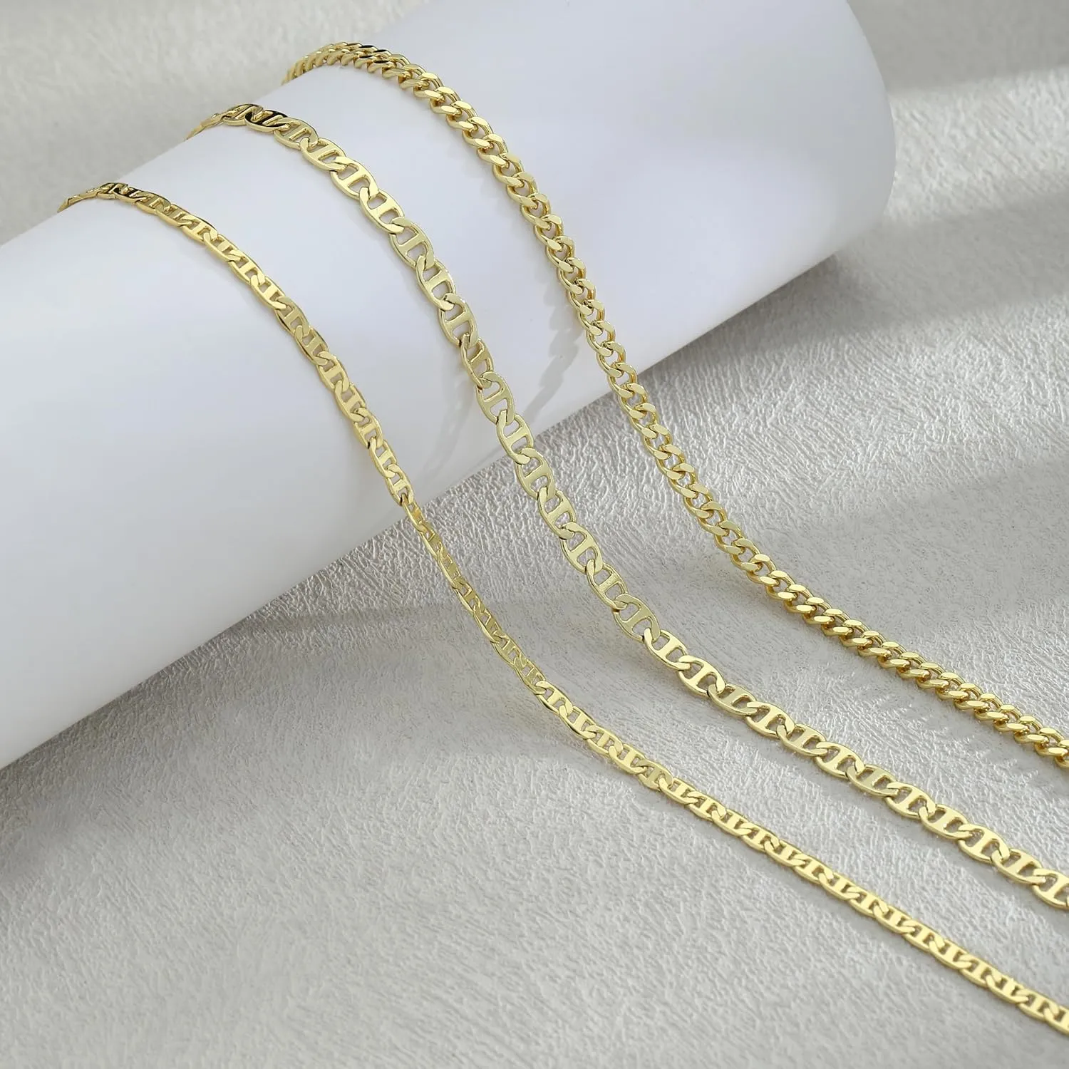 Gold Ankle Bracelets for Women Waterproof,14k Gold Plated Anklet Set Stackable Dainty Anklets Summer Beach Gift