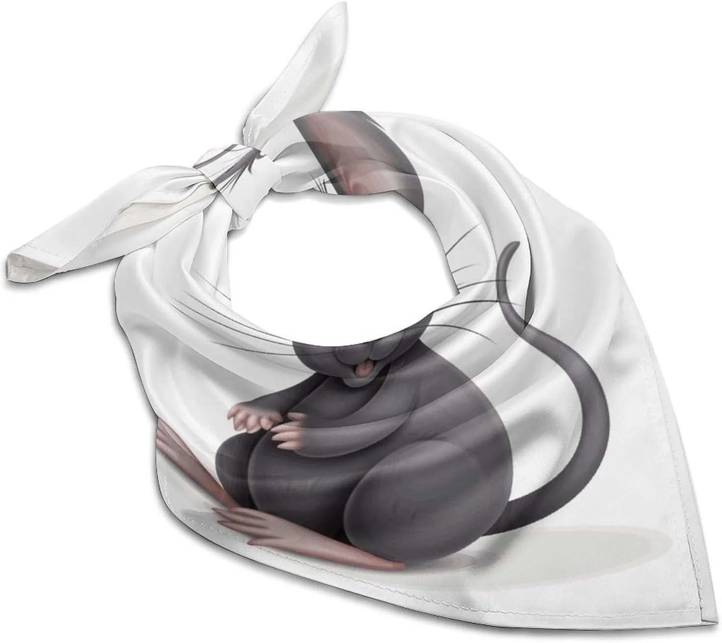 Grey Rat 25" Square Head Scarf Lightweight Silk Scarf for Women Soft Satin Head Scarves Large Neckerchief Fashion Bandanas Silk Headband Neck Satin Scarfs for Bag Hair Scarves Gift