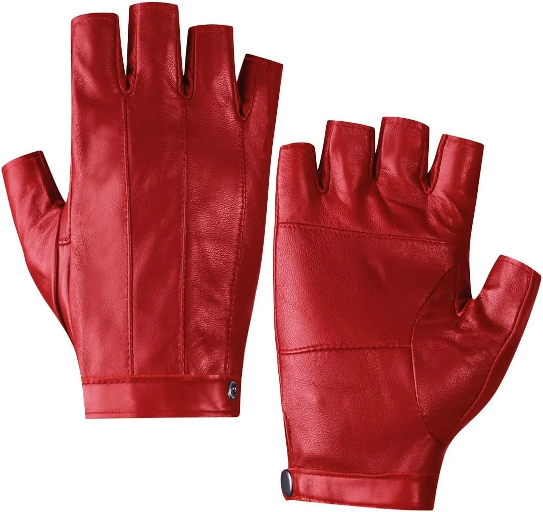Harssidanzar Fingerless Driving Gloves Outdoor Sport Half Finger Cosplay Costume Gloves for Women KL028US