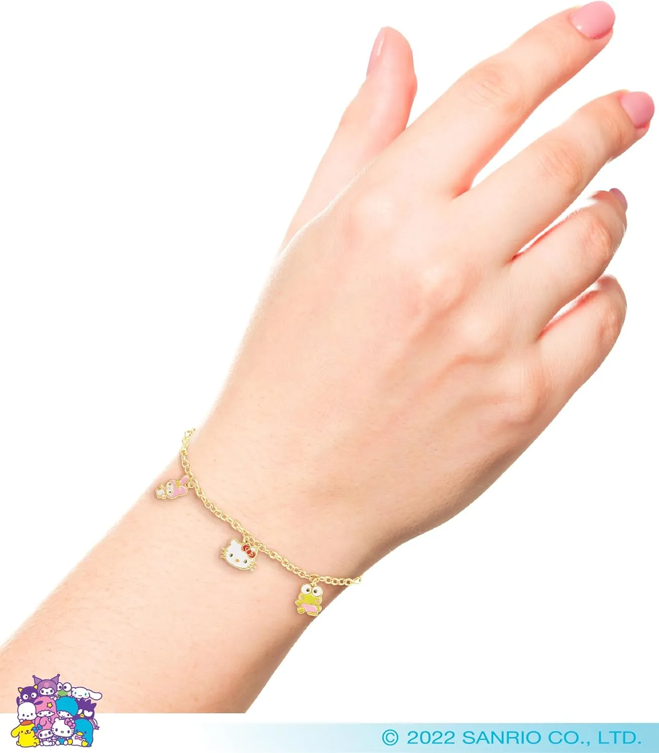 Hello Kitty Sanrio and Friends Charm Bracelets - Gold Flash-Plated Official Jewelry