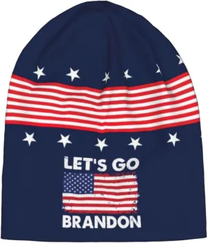 HILLBACK Let's-Go-Brandon-Anti Biden Gifts for Women Men Unisex Hedging Cap Beanie Warm Skull Outdoor Sports Watch Hat