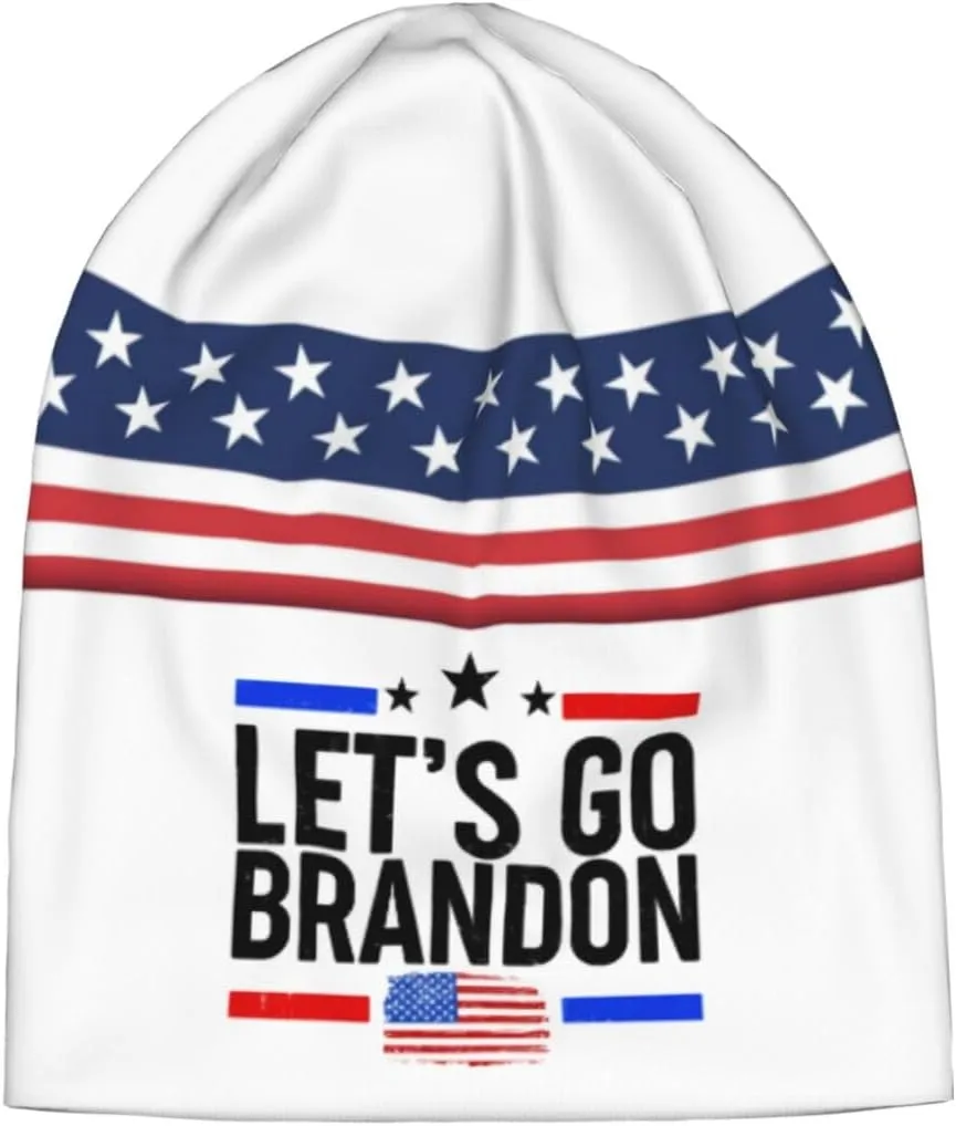 HILLBACK Let's-Go-Brandon-Anti Biden Gifts for Women Men Unisex Hedging Cap Beanie Warm Skull Outdoor Sports Watch Hat