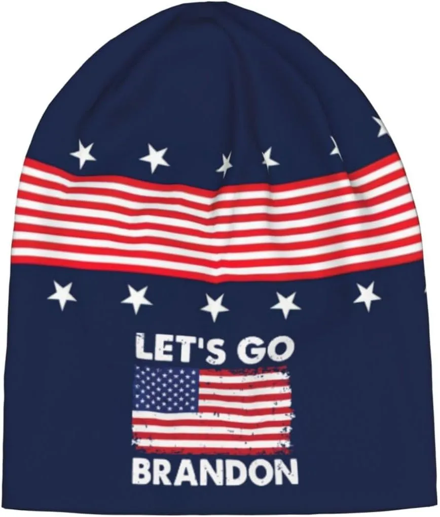 HILLBACK Let's-Go-Brandon-Anti Biden Gifts for Women Men Unisex Hedging Cap Beanie Warm Skull Outdoor Sports Watch Hat
