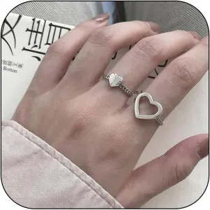 HUASAI Chunky Gold Rings for Women Non Tarnish Gold Statement Rings Adjustable Thick Bold Dome Rings Stackable Rings for Women Minimalist Jewelry