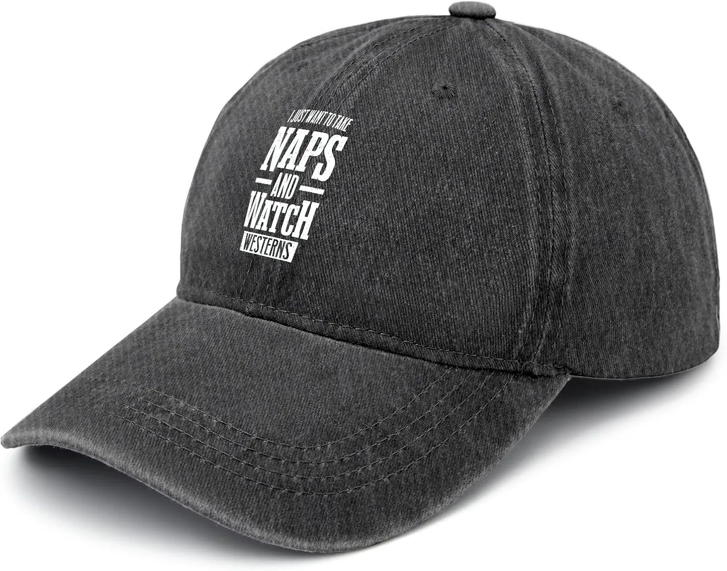 I Just Wants to Take Naps and Watch Westerns Mens Ball Caps Baseball Hats for Women Beach Baseball Hat Trendy Sun Hats