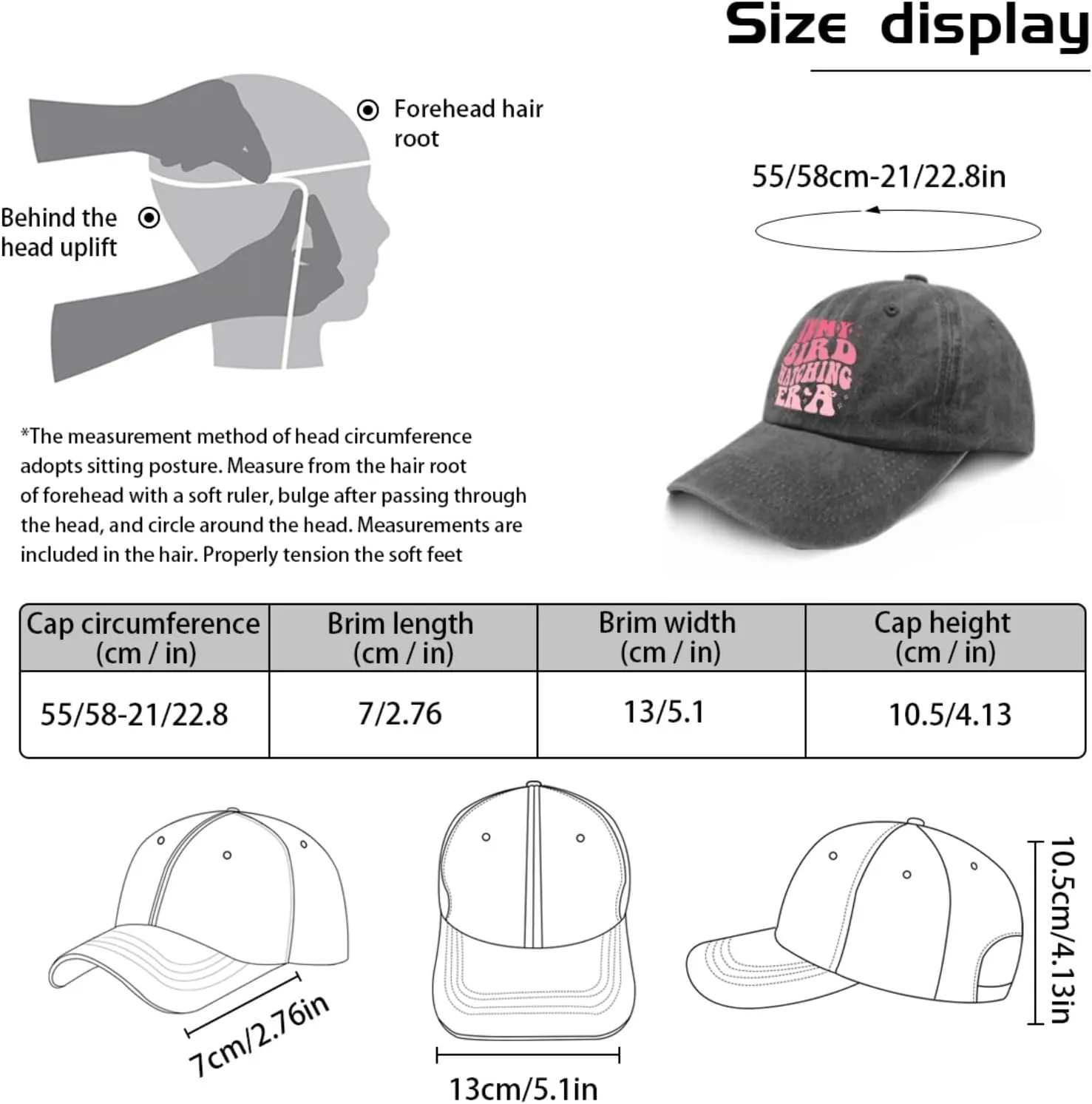 in My Bird Watching Era Running Hats for Women Outdoor Caps for Womens Hiking Caps Trendy Sun Hats