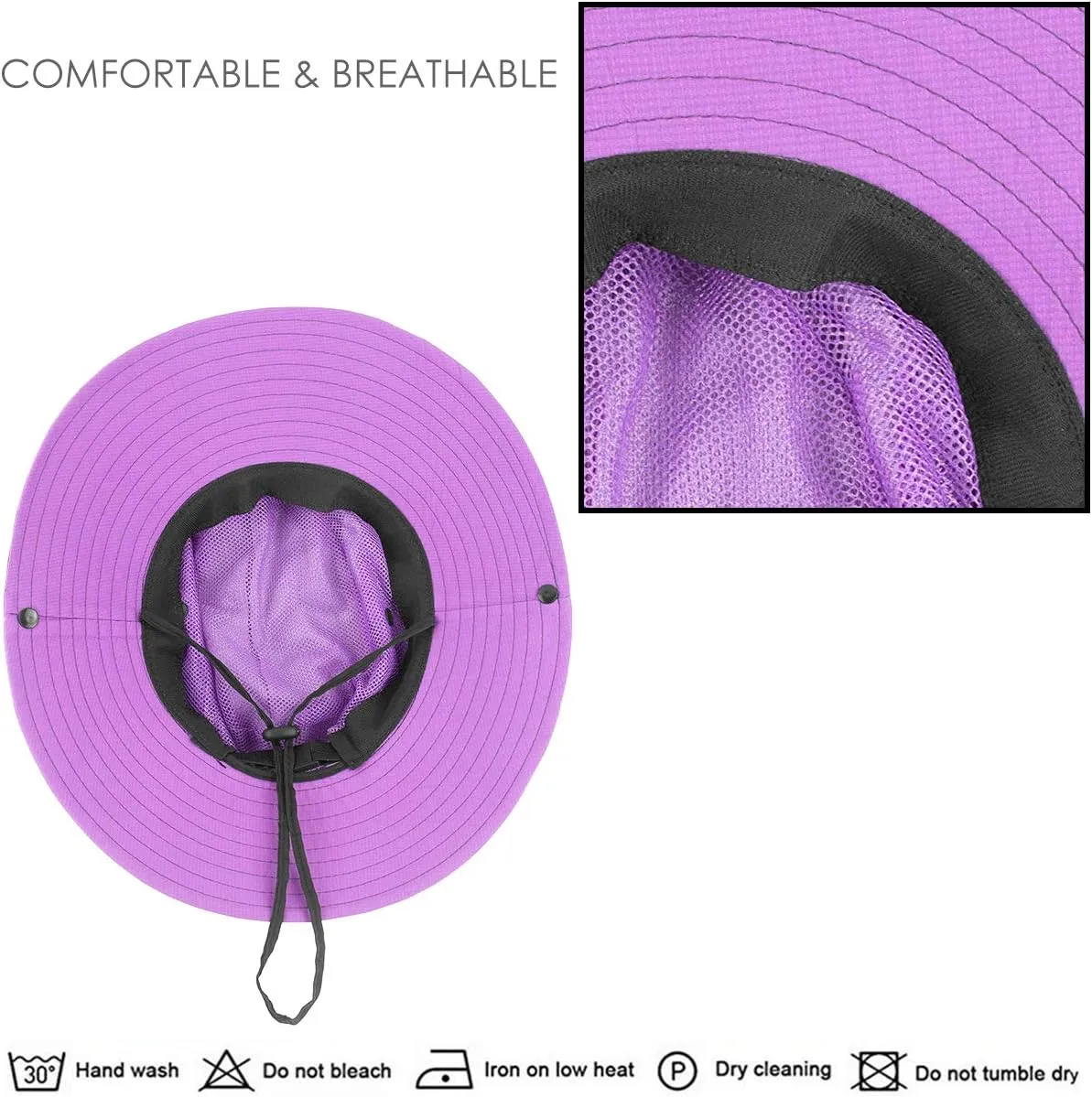 IYEBRAO 2 Pack Womens Ponytail Sun Hat UV Protection Bucket Hats Foldable Wide Brim Summer Boonie Beach Cap Fishing Hiking
