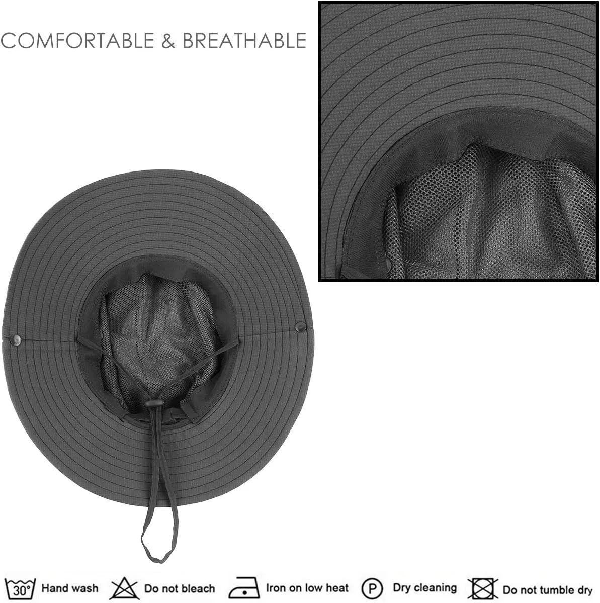IYEBRAO 2 Pack Womens Ponytail Sun Hat UV Protection Bucket Hats Foldable Wide Brim Summer Boonie Beach Cap Fishing Hiking