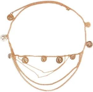 JSEIAJB Women's Waist Chain Multi-layer Chain Belly Dance Hanging Coin Dance Performance Decoration Chain