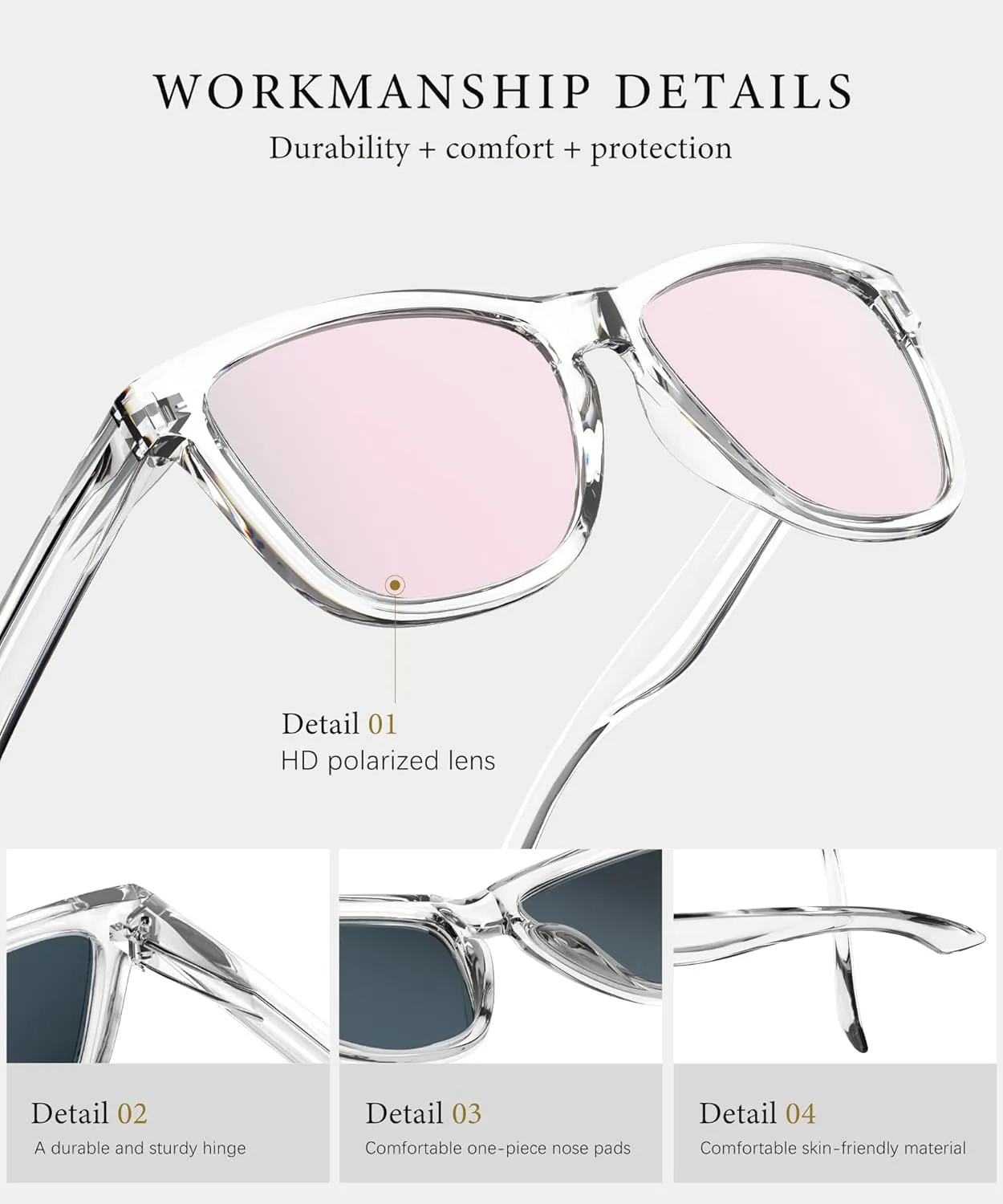 KALIYADI Womens-Sunglasses Polarized Sunglasses-Womens Trendy: Retro Sun Glasses with UV Protection for Travel Driving
