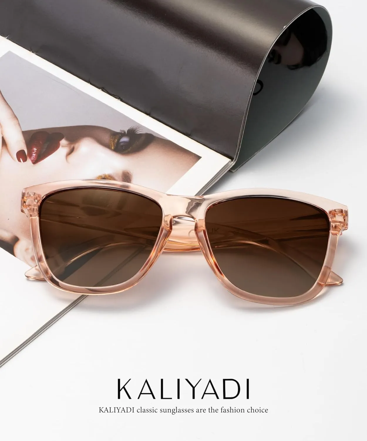 KALIYADI Womens-Sunglasses Polarized Sunglasses-Womens Trendy: Retro Sun Glasses with UV Protection for Travel Driving