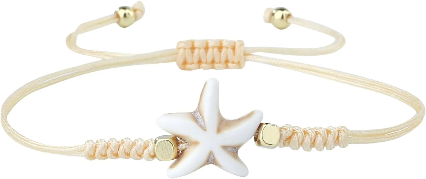 KELITCH Starfish Charm Bracelets Handmade Thin Strings Bracelets Women Fashion Jewelry