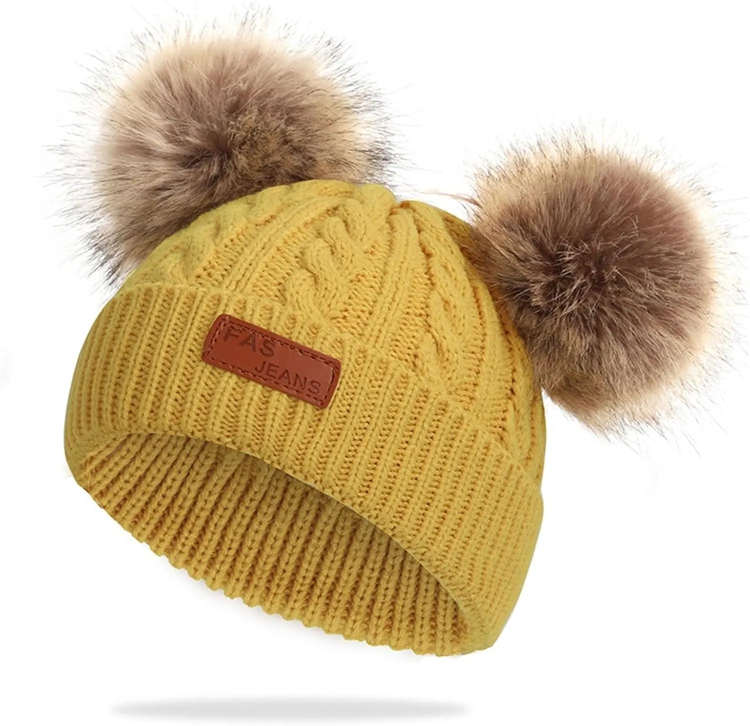 Kids Knit Beanie Watch Hat Solid Winter Beanie for Boys Girls Cute Soft Warm Cap for Children