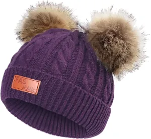 Kids Knit Beanie Watch Hat Solid Winter Beanie for Boys Girls Cute Soft Warm Cap for Children