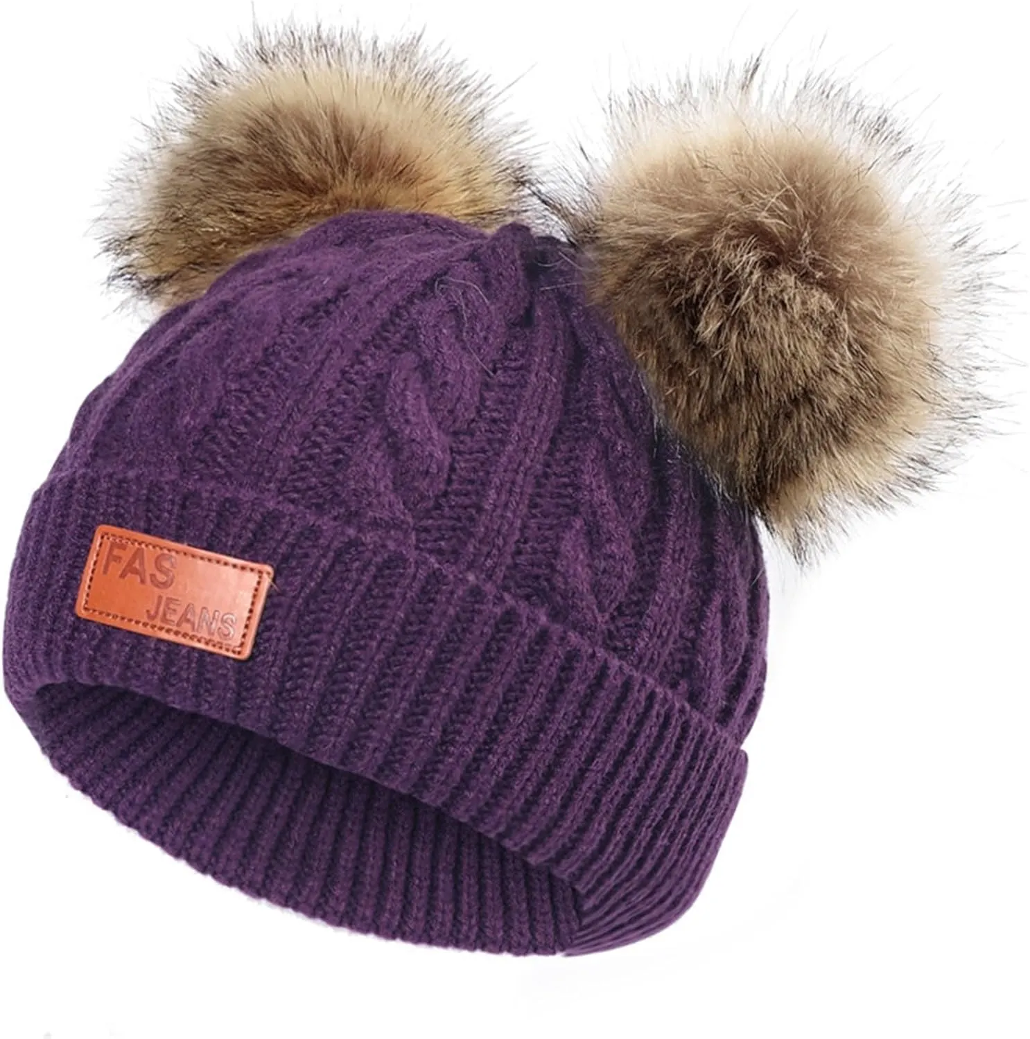 Kids Knit Beanie Watch Hat Solid Winter Beanie for Boys Girls Cute Soft Warm Cap for Children