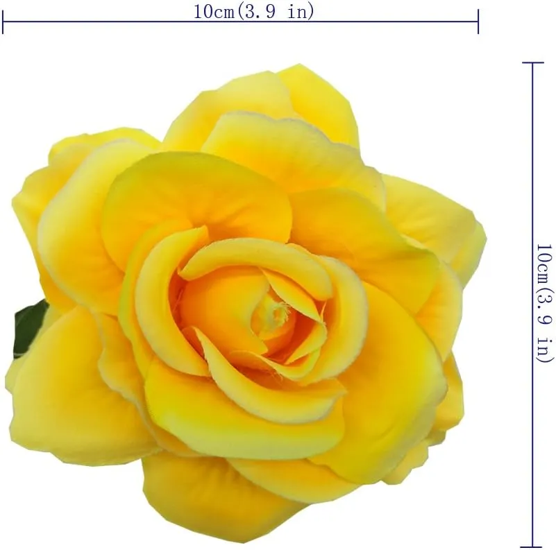 La Homein Sanrich 4pcs/Pack Fabric Rose Hair Flowers Clips Mexican Hair Flowers Hairpin Brooch Headpieces
