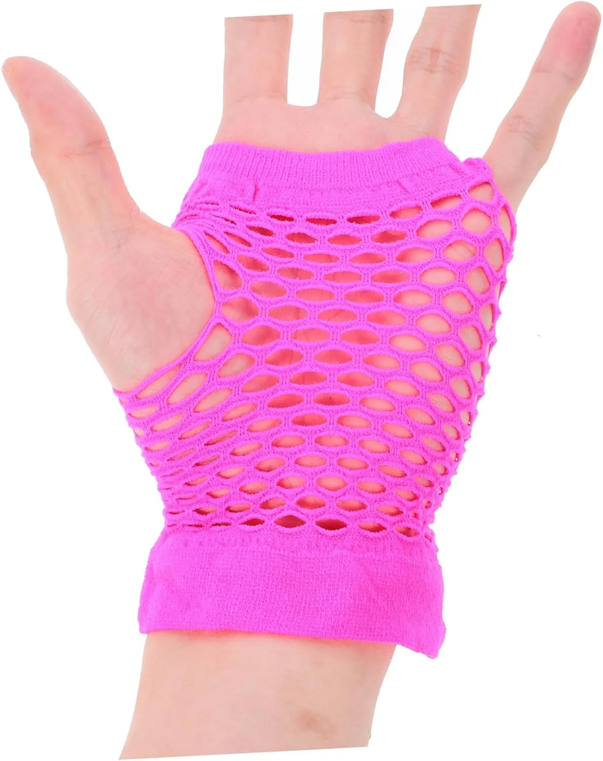 Lace Headband Fishnet Gloves 80's Party Costumes Neon Earrings