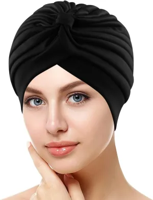 Ladies Fall Head Scarf Womens Large Elastic Solid Comfort Flat Hat Monochrome Fashion Headband Hat Womens Hat
