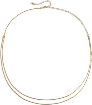 Layered Belly Chains, Body Chains Waist Minimalist Double Layer Snake Chain Belts Alloy Jewelry for Womens Gifts