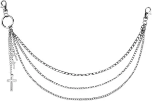 Layered Pants Chain Punk Wallets Chains For Men Heavy Belt Chain For Biker Jean Pants Chains For Adults Men Emo Accessories